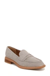 Franco Sarto Edith Penny Loafer In Pebble Grey Suede