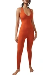 Fp Movement Elevate Performance Jumpsuit In Red Earth