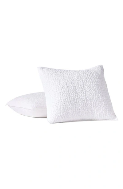 Coyuchi Hand Stitched Organic Cotton Euro Sham In Alpine White