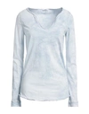 Mason's Woman T-shirt Light Grey Size 10 Cotton In Blue