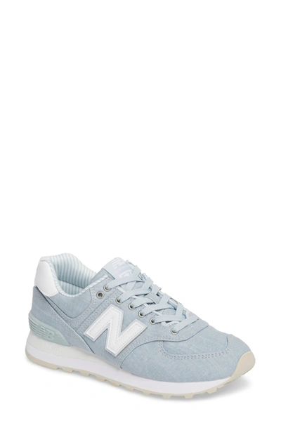 New Balance 574 Beach Chambray Sneaker In Light Porcelain Blue | ModeSens