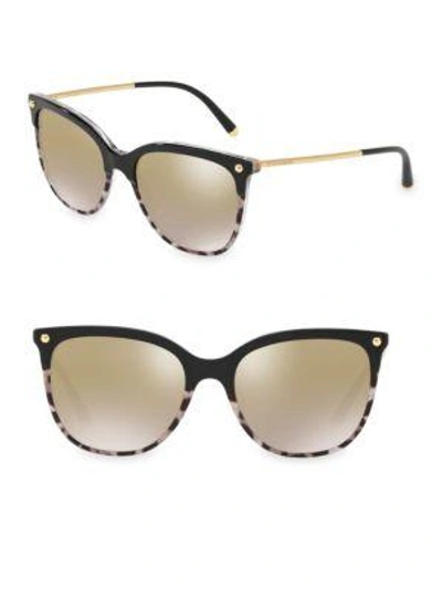 Dolce & Gabbana 55mm Wayfarer Sunglasses In Gold