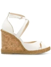 Jimmy Choo Alanah Espadrille Wedge Sandal In White
