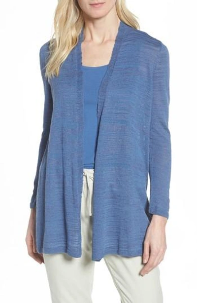 Nic + Zoe Cliff Dive Cardigan In Mosaic Blue