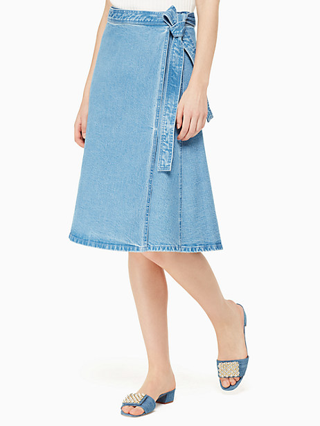 kate spade denim midi skirt