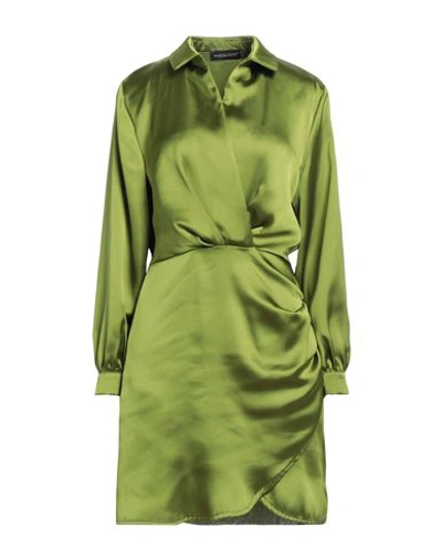 Vanessa Scott Woman Short Dress Green Size L Polyester