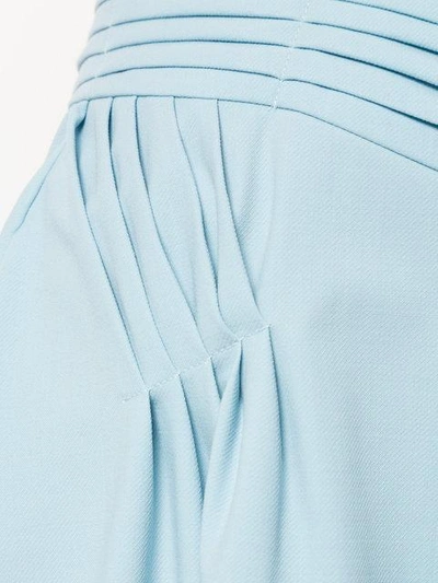 Jil Sander Asymmetric Gathered Detail Skirt In Blue