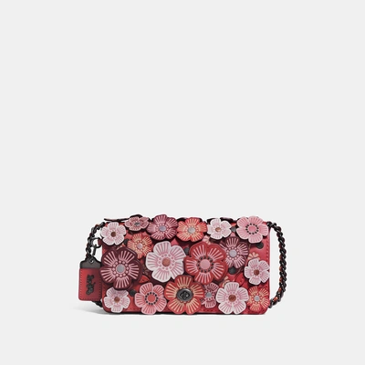 Coach Dinky Im Tea Rose"-design In Washed Red/black Copper