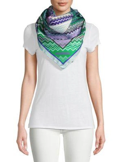 Missoni Zigzag Silk Scarf In Multi