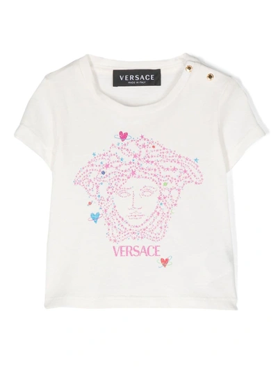 Versace Baby Girls White Cotton Medusa T-shirt