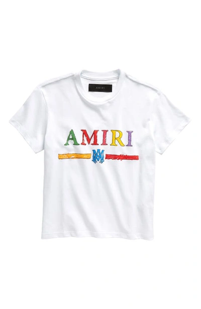 Amiri Logo-print Cotton T-shirt In Weiss