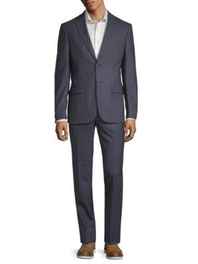 John Varvatos Slim-fit Wool Suit In Blue
