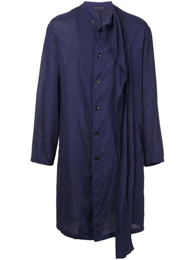 Yohji Yamamoto Stole Coat In Blue