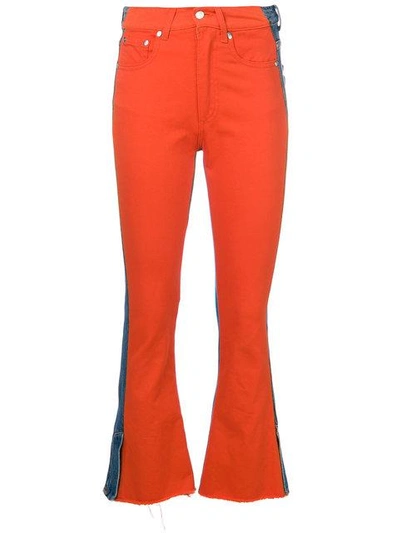 Msgm Panelled Flared Denim Jeans