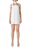 Grey Lab Women's Choker Tie Mini Dress In White