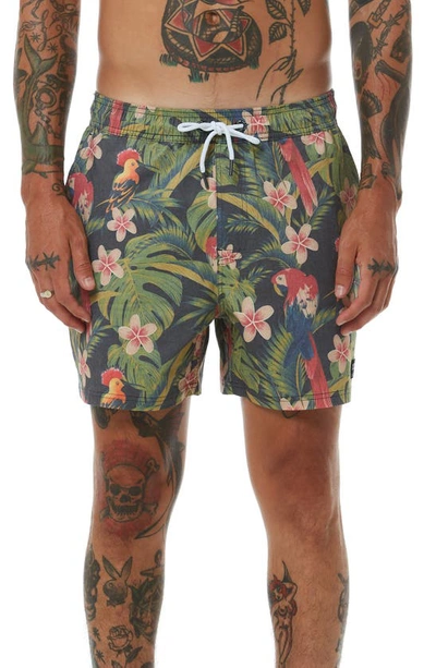 Ezekiel Birdman Swim Trunks In Black ModeSens