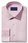 David Donahue Regular Fit Oxford Cotton Dress Shirt In Pink