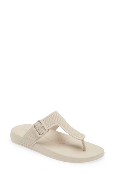 Fitflop Iqushion Buckle Flip Flop In Stone Beige
