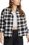 Brixton Bowery Plaid Cotton Flannel Button-up Shirt In Black/ Offwhite