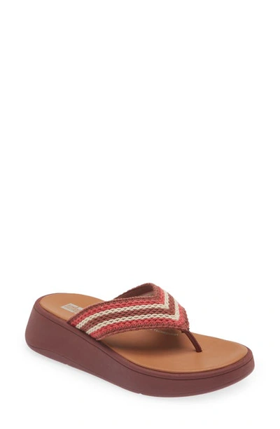 Fitflop F-mode Crochet Flip Flop In Clay Brown