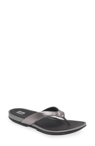 Fitflop Gracie Flip Flop In Classic Pewter Mix