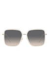 Burberry Dionne 59mm Gradient Square Sunglasses In Milky Ivory