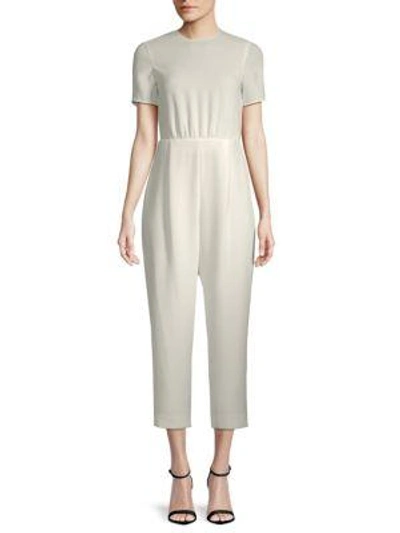 Max Mara Foce Short-sleeve Jumpsuit In White