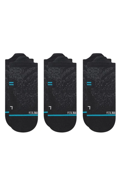 Stance Assorted 3-pack Run Light Tab No-show Socks In Black