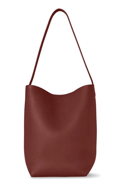 The Row Medium North/south Park Leather Tote In Terracotta Pld