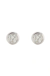 Bony Levy 14k Gold Bezel Diamond Stud Earrings In 14k White Gold