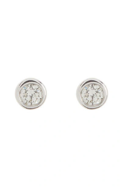 Bony Levy 14k Gold Bezel Diamond Stud Earrings In 14k White Gold