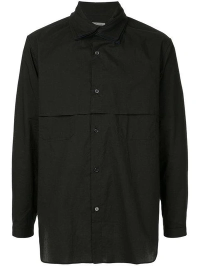 Yohji Yamamoto Layered Collar Shirt - Black