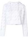 Gcds Cropped-kapuzenpullover In White