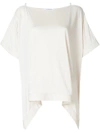 Givenchy Draped Short-sleeve Top - Neutrals