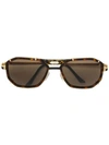 Cazal 6593 Square Frame Sunglasses - Brown