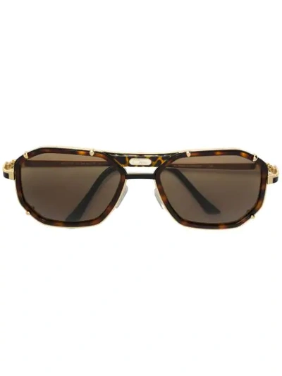 Cazal 6593 Square Frame Sunglasses - Brown