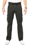 X-ray Belted Cargo Pants In Charcoal