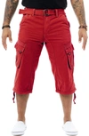 X-ray Belted Cargo Shorts In Jester Red