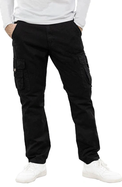 X-ray Utility Cotton Cargo Pants In Black