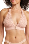 We Are Hah Groupie Lace Bralette In Copper Rose