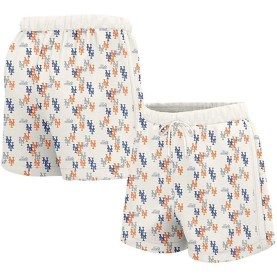 Lusso White New York Mets Marge Shorts