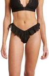 We Are Hah Fly Girl Lace Tanga In Noir