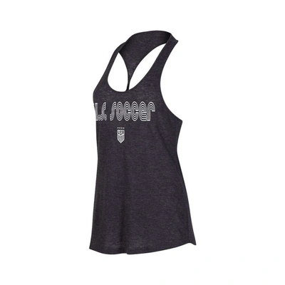 Concepts Sport Heather Charcoal Uswnt Radiant Twist Back Scoop Neck Tank Top