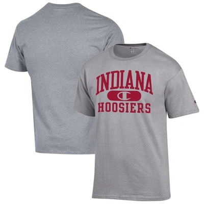 Champion Heather Gray Indiana Hoosiers Arch Pill T-shirt