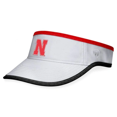 Top Of The World White Nebraska Huskers Daybreak Adjustable Visor