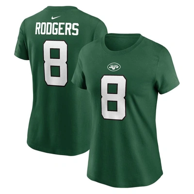 Nike Aaron Rodgers Green New York Jets Player Name & Number T-shirt