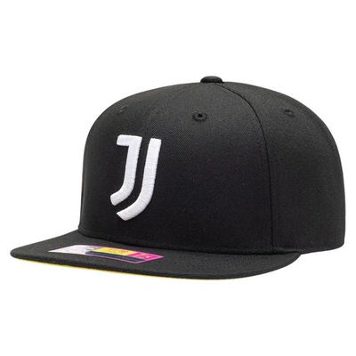 Fan Ink Black Juventus Draft Night Fitted Hat