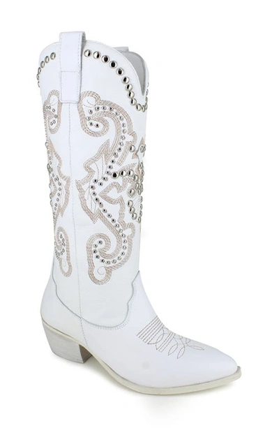 Zigi Jacki Western Boot In Off Wh Lt