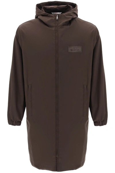 Valentino Raincoat With Maison  Rubber Label In Brown