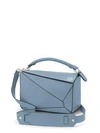 Loewe Puzzle Small Leather Shoulder Bag In Stone Blue